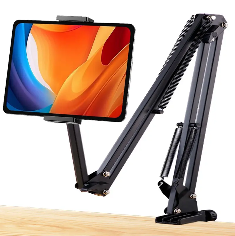 Tablet Stand Adjustable,Foldable Arm Stand for Desk Bed,Aluminum Universal Flexible Tablet Holder with 360 Degree Rotation Compatible with iPad/iPhoneX/iPad Pro/N-Switch,or Other 4.5~10.2 Inches Devices