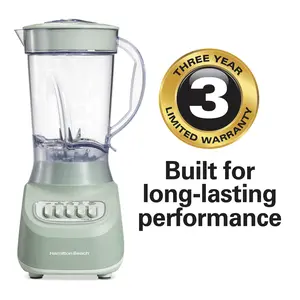 Hamilton Beach Smoothie Blender, 48 oz. Jar, Stainless Steel Blade, High Speed, Great for Shakes and Smoothies, Sage Green