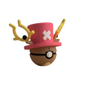 Tony Chopper Stantler Poke Ball - Inspired 3D Printed Collectible
