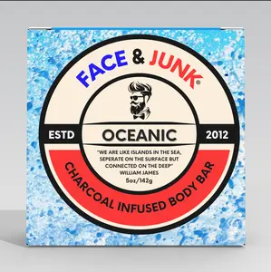 Oceanic - Charcoal Infused Body Bar - “We are like islands in the sea, separate on the surface but connected on the deep” Body Care Gentle