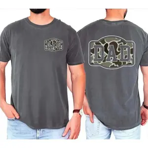 Comfort Colors Camouflage Dad Shirt, Retro Dad T-shirt, Dad Tee, Gift For Dad, Varsity Dad Shirt, Duck Camo Fathers TShirt, Fathers Day Gift