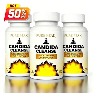 Pure Peak Candida Cleanse - Gut and Colon Support Cleanser with Oregano Leaf for Healthy Gut Bacteria & Immune System 60 Capsules - Healthcare -gut limited stock