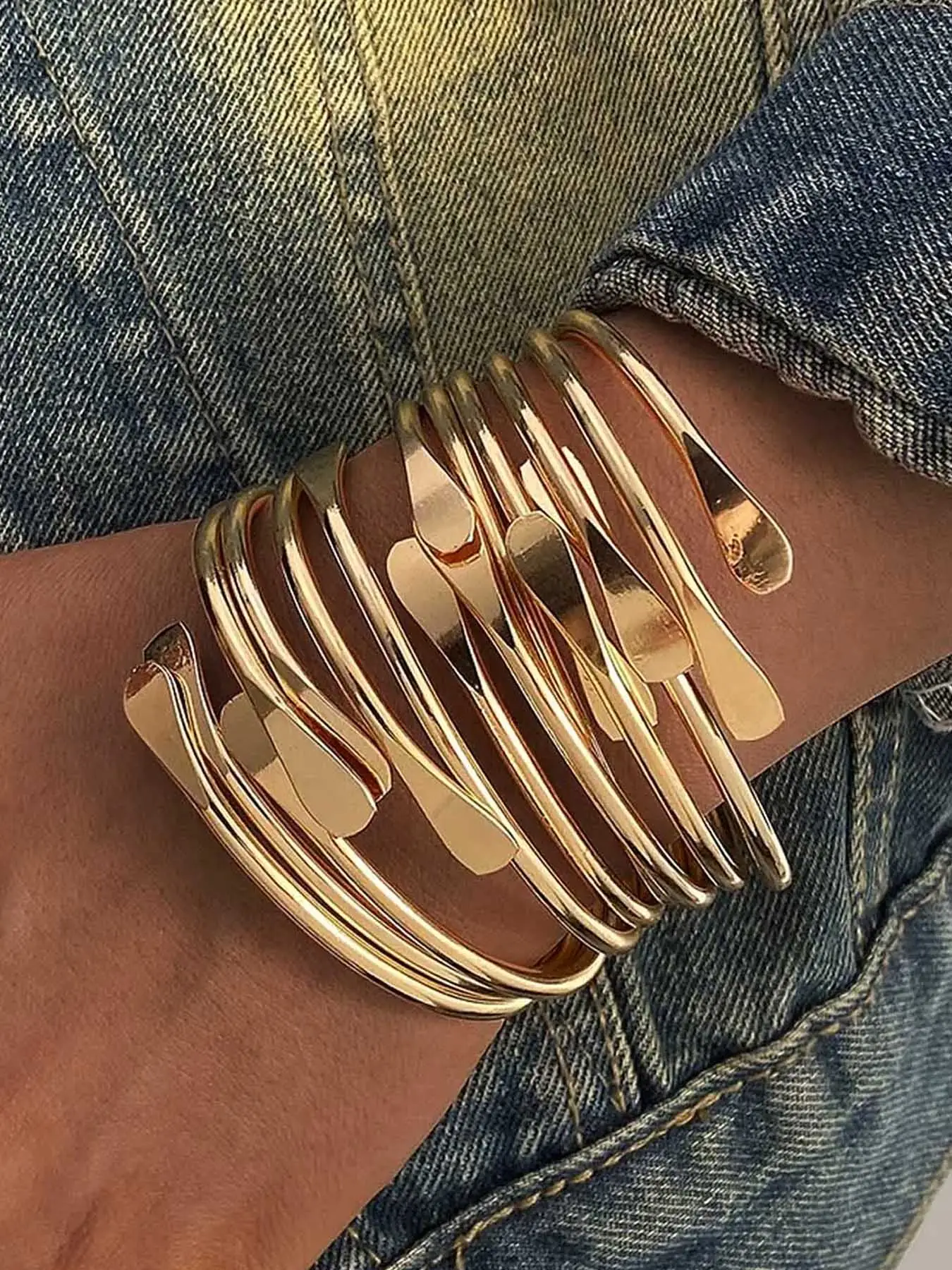 Vintage Cuff Bangle, Fashionable Adjustable Open Bangle for Women & Girls, Casual Jewelry for Party, Daily Decor, Trendy All-match & Exquisite Jewelry
