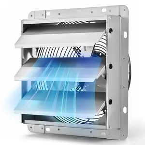 【SummerFinds】VEVOR 10-Inch Sturdy Steel Housing Shutter Exhaust Ventilation Fan, Wall-Mounted Corded Unit, 874 CFM, Automatic Louvers, Low Noise AC Motor, Corrosion-Resistant Durable Cooling for Attic, Garage, Greenhouse