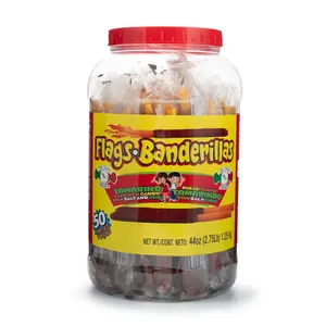 Mi Dulce Mexico Flags Tamarind Flavored Candy With Salt and Chili 50 Count 44oz Jar Snack Sweet and spicy; good with summer drinks