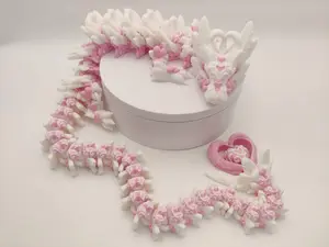 3D Printed Light Heart Dragon - Articulating Fidget Toy print dragon statue