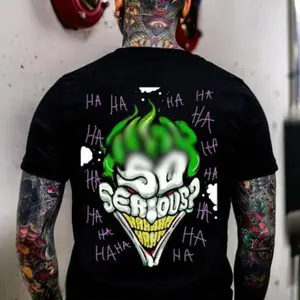 WHY SO SERIOUS Evil Smile  Tshirt, Hoodie, Sweatshirt, Aesthetic Tatoo Outfits, Streetwear Style, Retro Vintage Y2k Men Graphic Tees