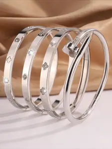 Vintage stainless steel exquisite bracelet set for young men ladies to wear at a party or as a gift for friends fashion accessories gifts vintage jewelry