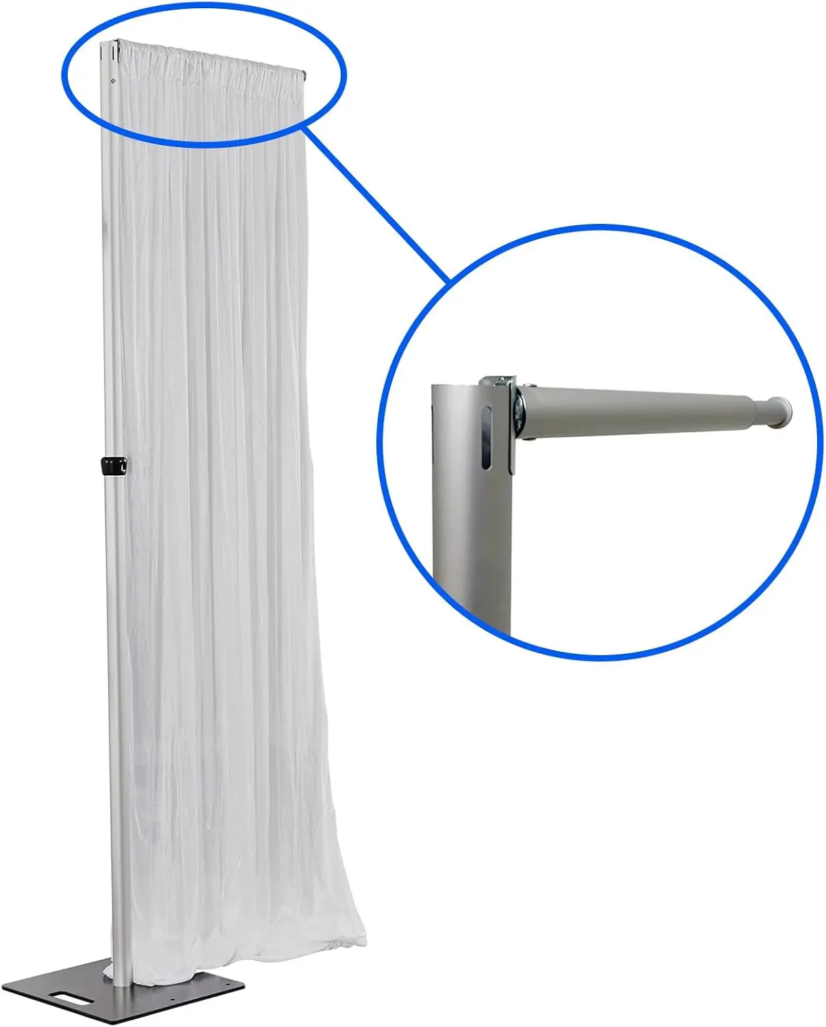 Hecis 2-Pack Adjustable Aluminum Slip-On Backdrop Holder, Photography Camera Accessories, 10-18 in Upright Extension Arm for Pipe and Drape Stands, Crossbar Support (Upright & Base Not Included)