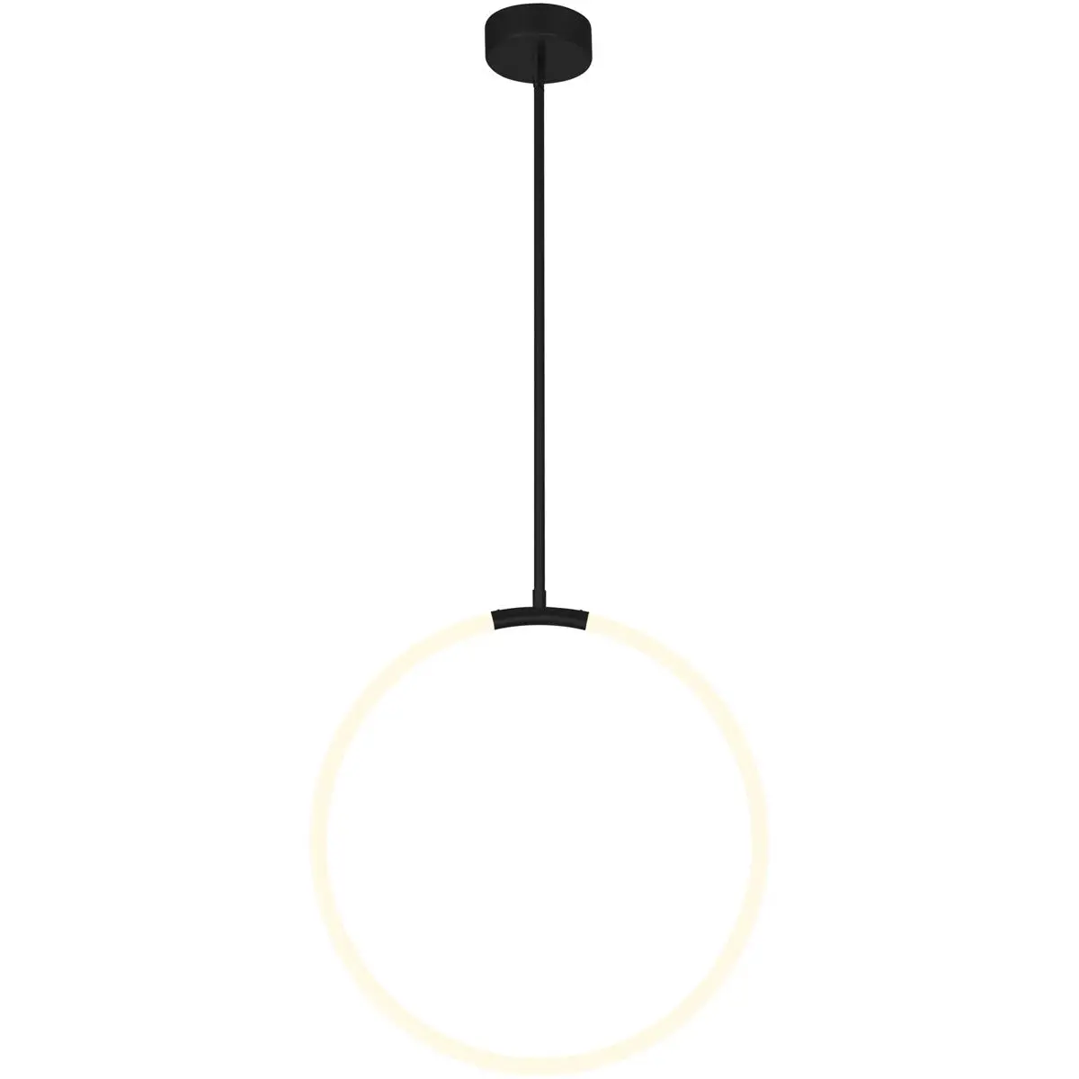 CWI Lighting Hoops LED 5 inch Black Chandelier Ceiling Light 1273P24-1-101