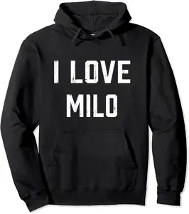 I Love Milo Family Son Daughter Boy Girl Baby Name Pullover Hoodie - Luismrid Shop 70B099334LNX