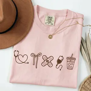 Comfort Colors Nurse life shirt, comfort colors nurse tshirt, Nurse Coquette Sweatshirt, Nursing Student Sweatshirt Nurse Graduation Gift Healthcare Worker Womenswear Streetwear