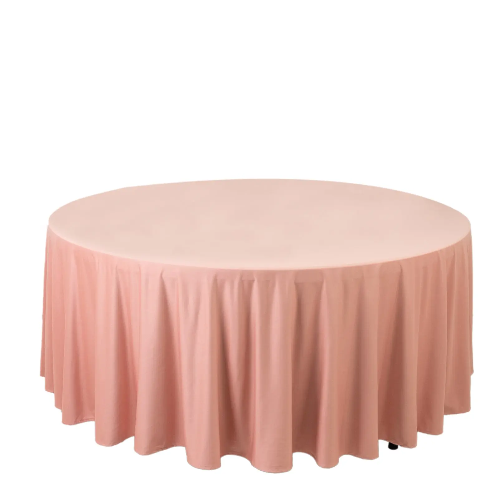 Commercial Grade Polyester Round 108in Tablecloth, Dusty Rose - Wrinkle-Free, Stain-Resistant, All-Season Classic Outdoor Rectangle Table Cover, Commercial Grade Tablecloths