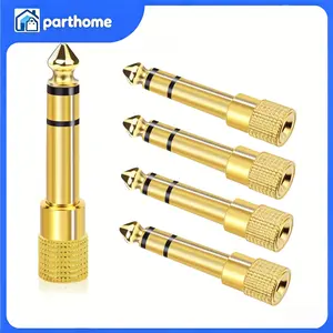 5x TRS Stereo Audio Headphone Adapter 6.35mm 1/4" Male to 3.5mm 1/8" Female Jack , Audio Adapter, Headphone Jack Adapter Audio Stereo TRS Converter Adapters for Amplifiers, Guitar, Home Theater Devices, Laptop, Headphone, Microphone, Headphones Jack, etc