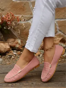 Women's new spring round-toe flat shallow slip-on shoes in solid color, simple and stylish casual shoes suitable for commuting Ballerina Flats Shoes