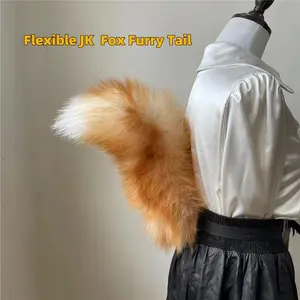 Anime Halloween Fox Tails Plush Cosplay Costume Faux Fur Big Tails Flexible JK Cat Fox Furry Tail Performance Props Fursuit Tail Menswear Clothes