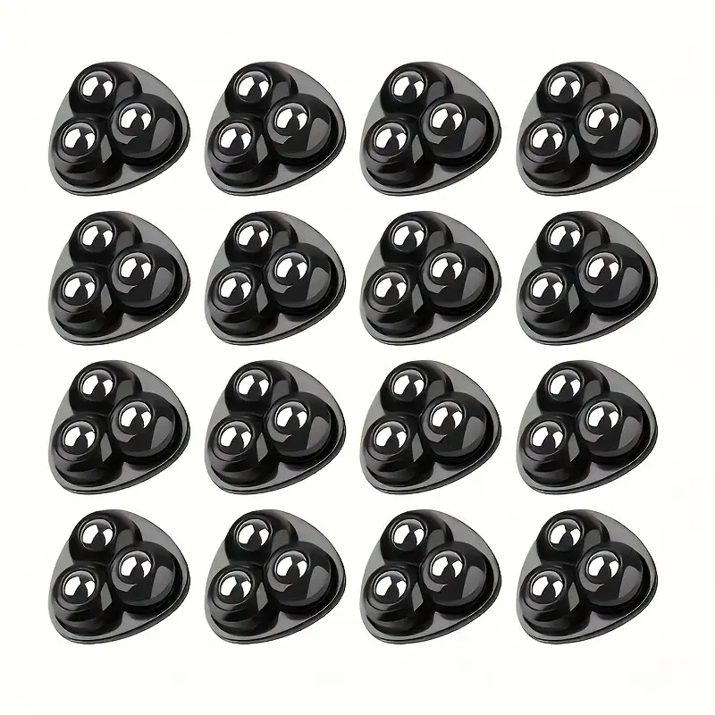 16pcs Triple Ball Bearing Swivel Casters, 360 Degree Rotation, Super Sticky Self-Adhesive, Durable Silent Furniture Wheels, Furniture Moving Wheels, Industrial Metal, Universal Casters, Heavy Duty Casters