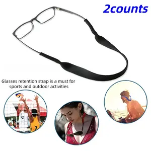 2 Piece Floating Nylon Sunglass Strap, Unisex Durable and Secure Fit, Ideal for Sports Outdoor and Water Activities