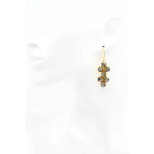 Labradorite Honeycomb Earrings