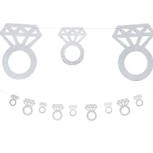 9 Ft. Iridescent Silver Glitter Diamond Ring Garland