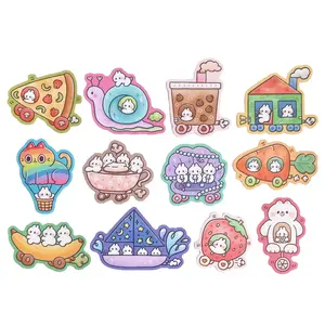 Bunnymobile Cute Bunny Heavy Duty Waterproof Vinyl Stickers - Set of 12 for Laptops & Water Bottles