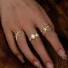 Starfish Design Ring Set, Fashion Accessories for Women & Girls, Fashion Statement Jewelry, Casual Jewelry for Party, Daily Clothing Decor, Trendy All-match & Exquisite Jewelry for Birthday Gift, Stackable Rings
