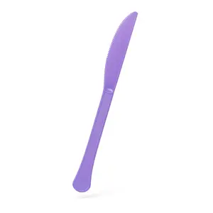 Heavyweight Purple Plastic Knives