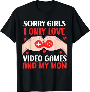 Valentines Day boys Video Games funny gamer Hands heart T-Shirt