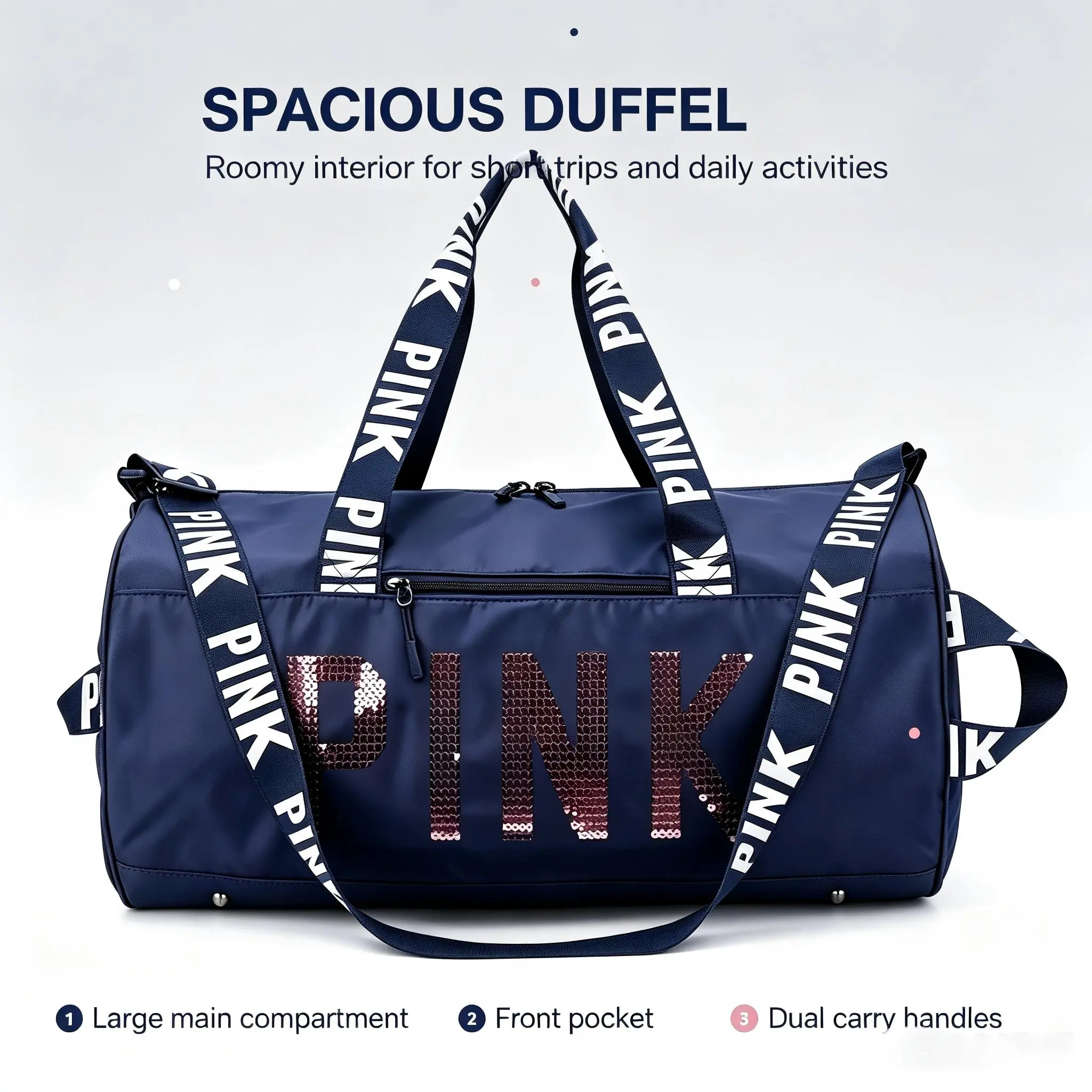 Large Capacity Sport Duffel Bag – Stylish Travel and Gym Organizer with Durable Straps workout basketball work detachable shoulder