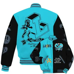 Retro Gamma Blue 11s - Loser Lover Heartbreak All Over Print Baseball Jacket Unisex Outfits, Retro Cupid Archer Black Angel With 3D Letter L Graphic Baseball Jacket, Sneaker Match Gifts Idea for Her Him
