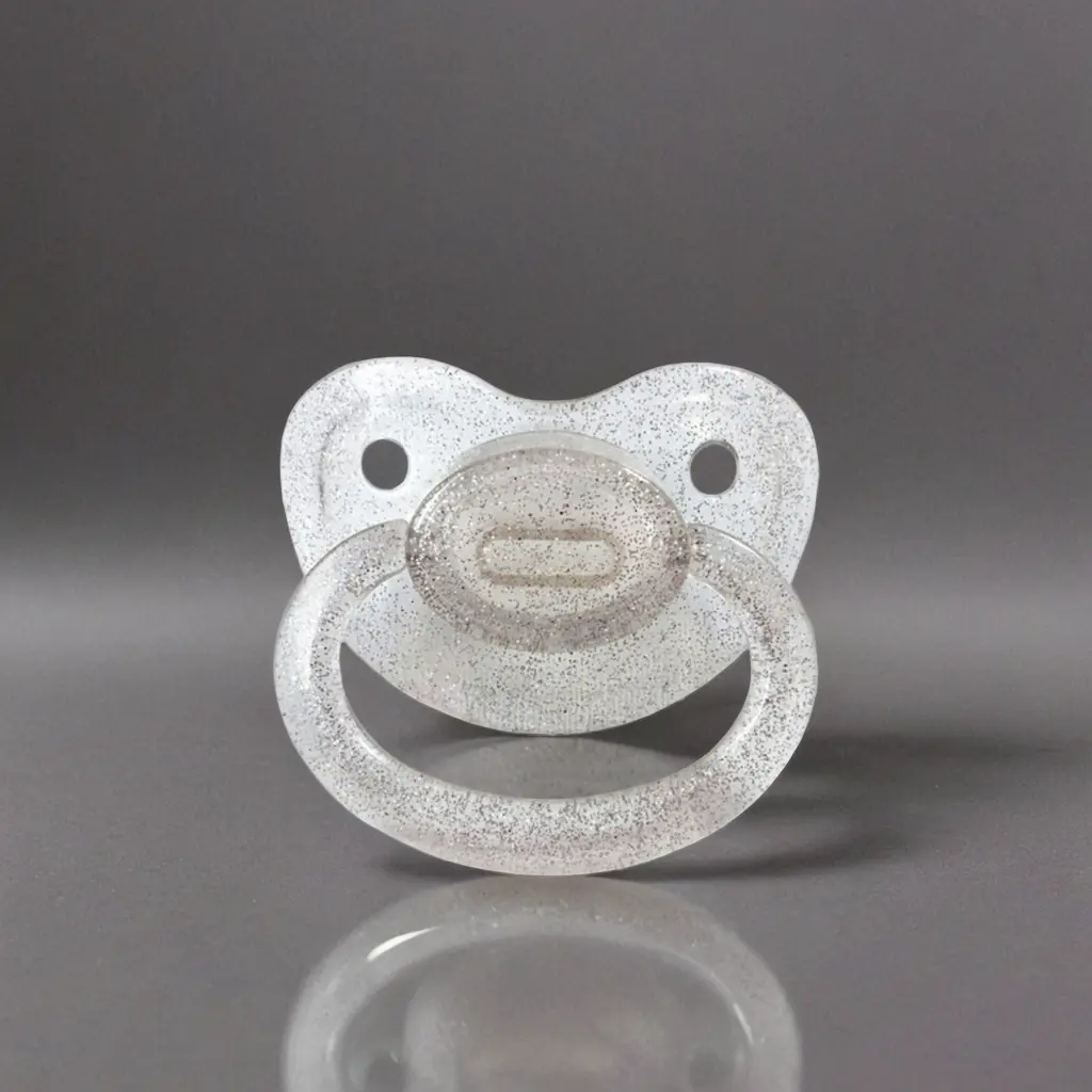 Glitter Therapy Adult Pacifier- Silver