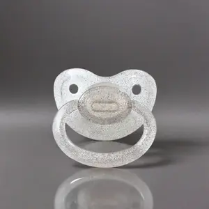 Glitter Therapy Adult Pacifier- Silver