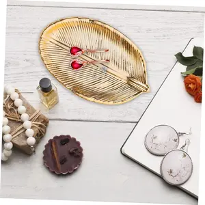 Ceramic Leaf Shape Dish Tray,  Storage Tray Home Decoration Ornaments Plates Small