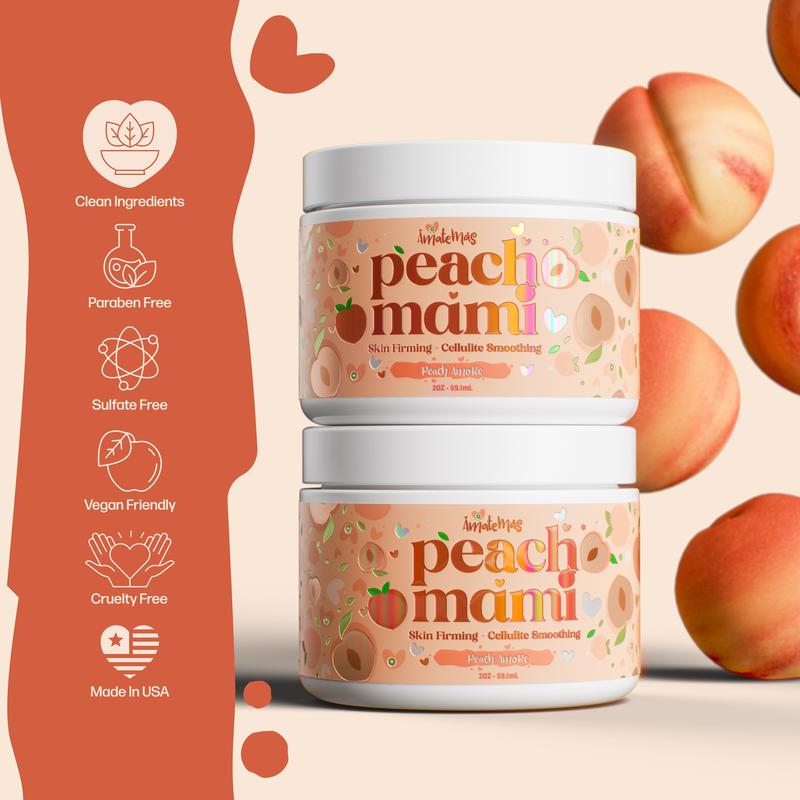 Peach Mami Firming Body Cream – Caffeine + Hyaluronic Acid for Smooth, Glowing Skin