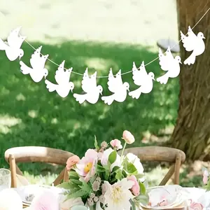 Elegant Dove Flag Set, Perfect for Wedding Parties, Baptism Banners, First Communion, Confirmation Ceremonies, Creates Serene Atmosphere