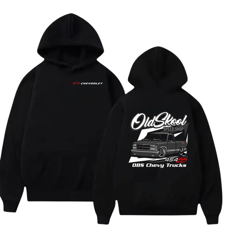 OBS Chevy 454 SS Truck T-Shirt/Sweatshirt/Hoodie – Chevy OBS Classic Graphic Shirt for Car Enthusiasts, 454SS Pickup Truck Graphic T-Shirt Gift For Men, Top Menswear Father's Day