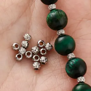 Stainless Steel Spacer Beads 3mm Round Jewelry Components for DIY Bracelets Necklaces Crafts Unique Accessories Durable Material DIY Beading Accessories