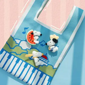 MINISO Peanuts Snoopy Plush Badge Blind Bag | Cute Pokemon Style Snoopy Brooch Mystery Bag | Kawaii Fluffy Backpack Charm Pin Accessory Gift
