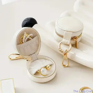 Mini Jewelry Travel Case, Portable Jewelry Organizer Box, Compact Storage for Rings, Earrings, Necklaces, Lightweight Zipper Jewelry Holder, Purse Pendant Organizer for Travel, Daily Use