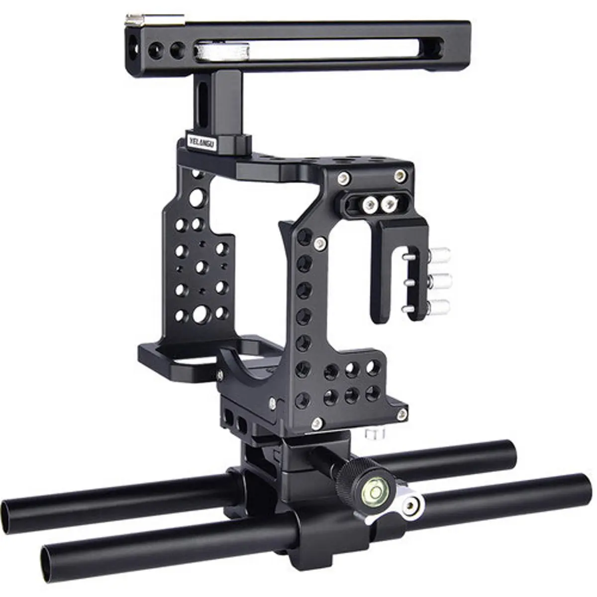 YELANGU CA7 Camera Cage Kit with Top Handle Grip Stabilizer for Sony A7 Series Camera, Black