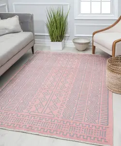 Rugs America RA30289 8 x 10 ft. Kai KI30A Faintly Folk Transitional Vintage Red Area Rug