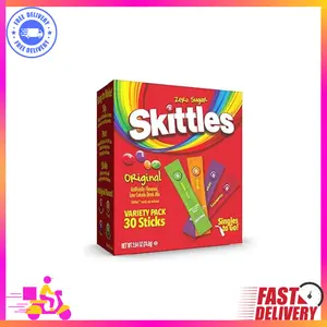 Skittles Singles To Go Drink Mix Variety Pack - 30 Servings, 4 Flavors, Zero Sug