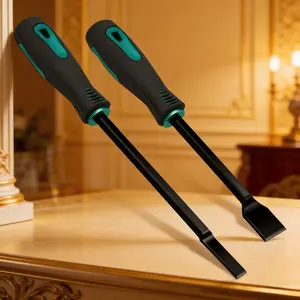 High Hardness Chrome Vanadium Steel Pad Scraper Tool, Non-Slip Rubber Handle, 1 Inch Blade, Rust Paint Remover, Metal Surface Prep Set