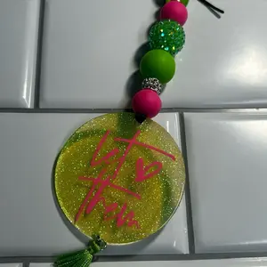 Candidly Car Charm - Let Them with Colorful Beads and Decorative Elements