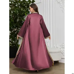 Travel / FashionRobeAbayaOuterwearForCasual AlNajmaWomen sWaterSolubleLacePatchworkDress Festival / Gathering