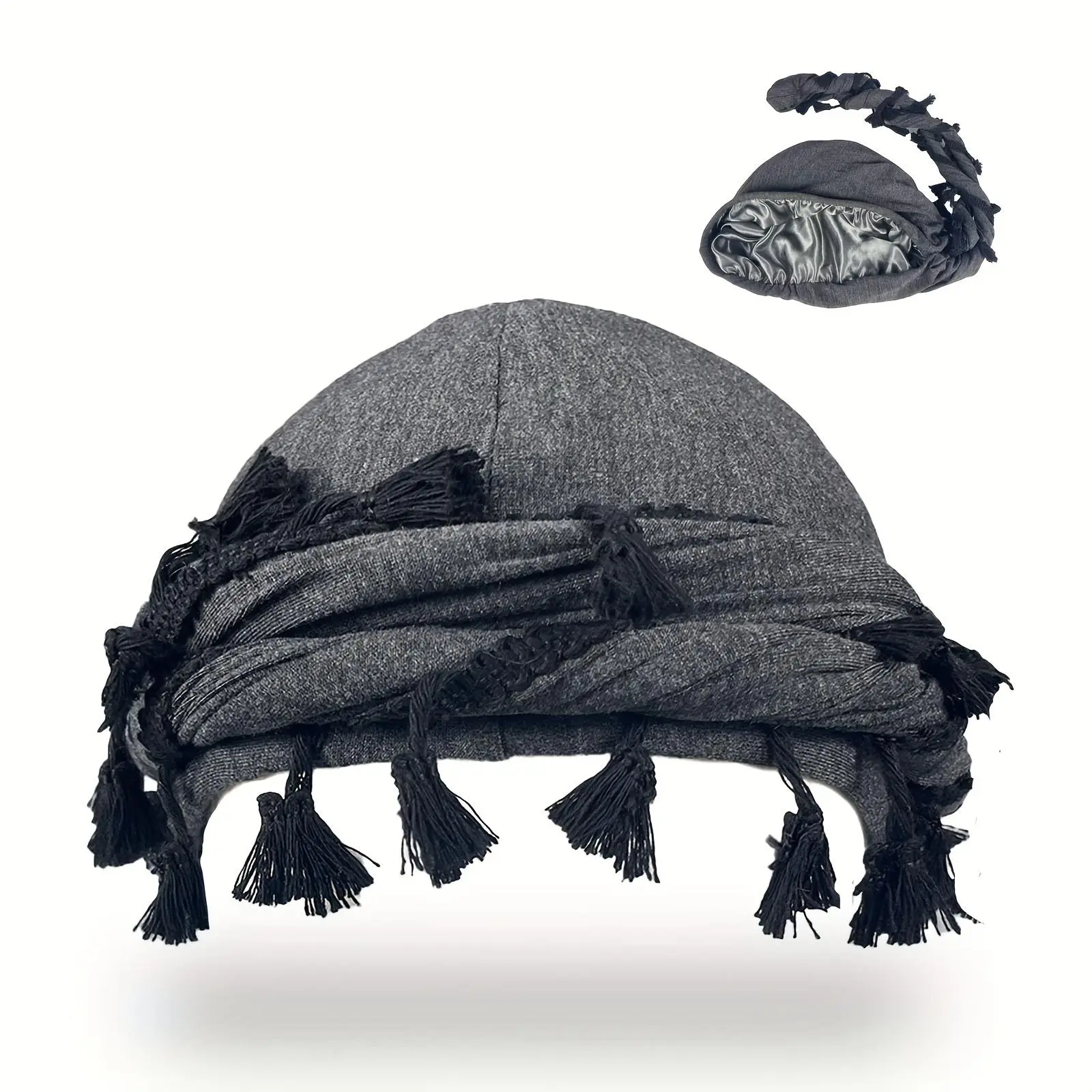 Fringe Edge Head Scarf Hat - Unisex Beach Hat, Stylish Versatile Fashion Accessory for Outdoor Activities and Sun Protection