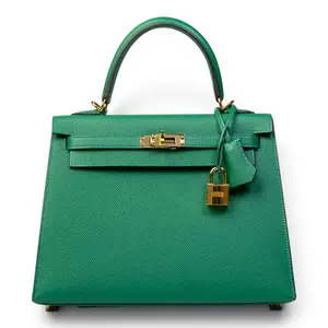 Pre-owned HERMÈS Leather Shoulder Bags Hermes Kelly 25 Sell Vert Epsom CN26000024