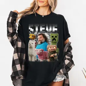 Steve Minecraft Movie Shirt, Minecraft shirt, Block World Minecraft Shirt, Funny Steve Shirt, Custom Gift For Videogames Fans
