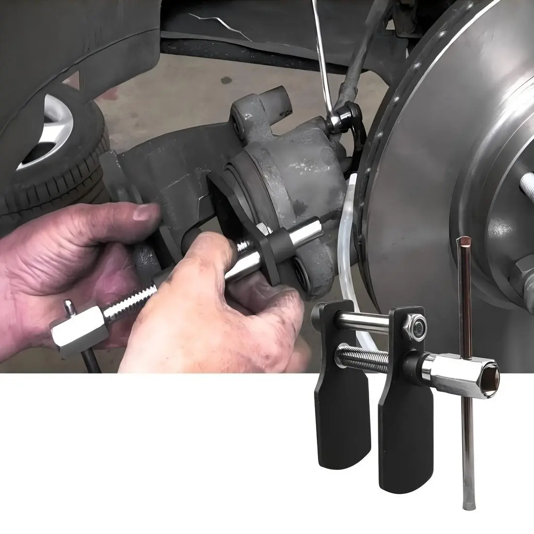 Professional Steel Brake Caliper Piston Compression Tool, Durable Disc Brake Expander, Multiple Openings, Ideal for Brake Pad Replacement and Adjustment, Car Repair Tools, Automotive Repair Tools
