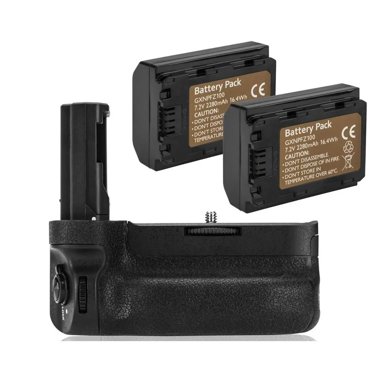 Green Extreme VG-C3EM Battery Grip for Sony A9, A7 III and A7R III With 2 NP-FZ100 Batteries